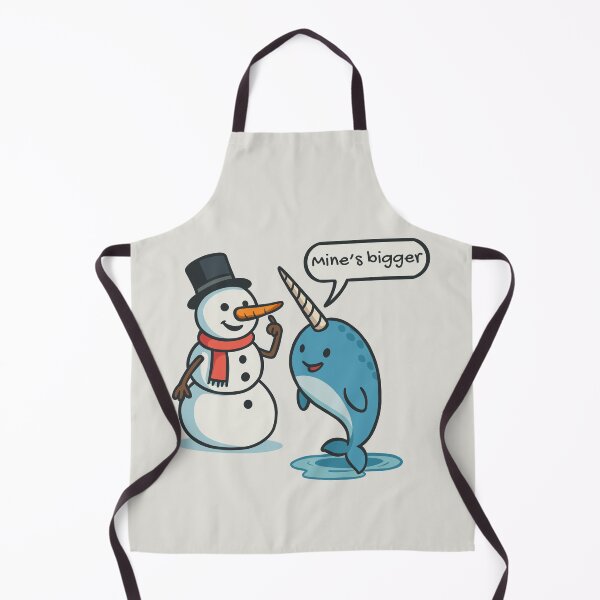 Item preview, Snowman and Narwhal Comparing Horns designed and sold by Ghost on Toast.