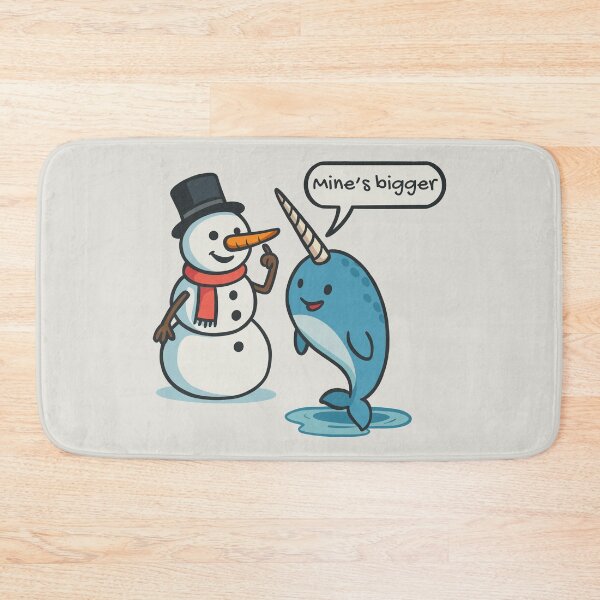 Item preview, Snowman and Narwhal Comparing Horns designed and sold by Ghost on Toast.