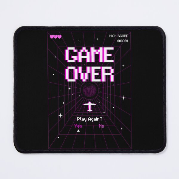 Item preview, GAME OVER Retro Arcade Pixel Art | Vintage 8-Bit Gaming Screen | Pink 90s Gamer designed and sold by WHITE FLAME PRINTS.