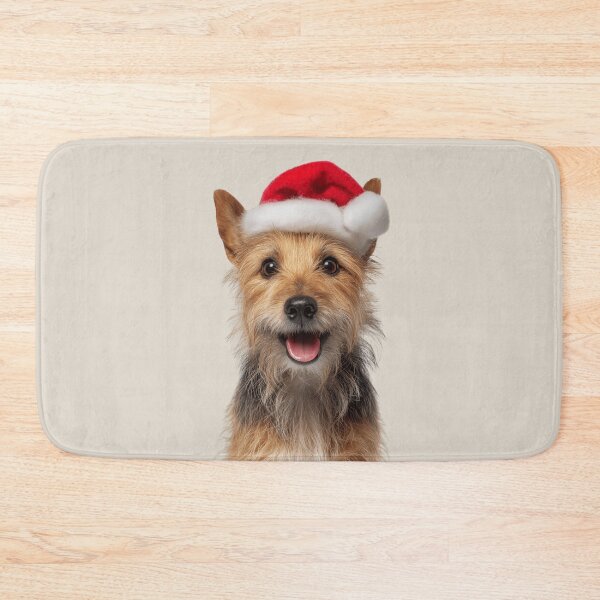 Item preview, Cute Australian Terrier Christmas Art — Australian Terrier Wearing Santa Hat designed and sold by LazyOwlStore.