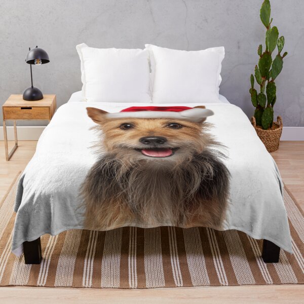 Item preview, Cute Australian Terrier Christmas Art — Australian Terrier Wearing Santa Hat designed and sold by LazyOwlStore.