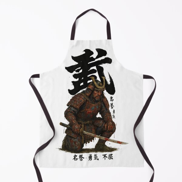 Item preview, Ilustración del kanji "Honor" de un samurái curtido en la batalla. designed and sold by PabDam.