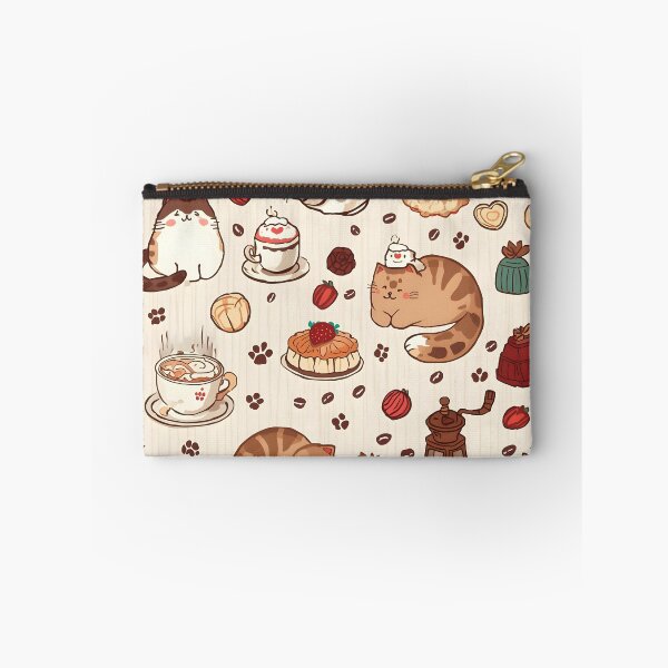 Item preview, Adorable Cat Baker Seamless Pattern with Coffee and Gourmet Chocolates designed and sold by MoonlitDoodles1.