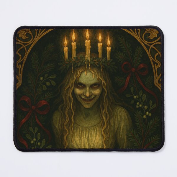 Item preview, The Saint of Wax – Dark Nordic Lucia Art Print designed and sold by MaBakerArt.