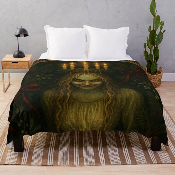 Item preview, The Saint of Wax – Dark Nordic Lucia Art Print designed and sold by MaBakerArt.