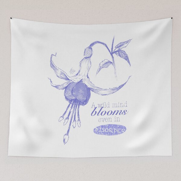 Item preview, A WILD MIND BLOOMS EVEN IN DISORDER LAVENDER designed and sold by LIS AND MELIVERSO.