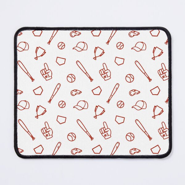 Item preview, Baseball Theme, Fan Pattern. Red and White designed and sold by ClearAndHappy.