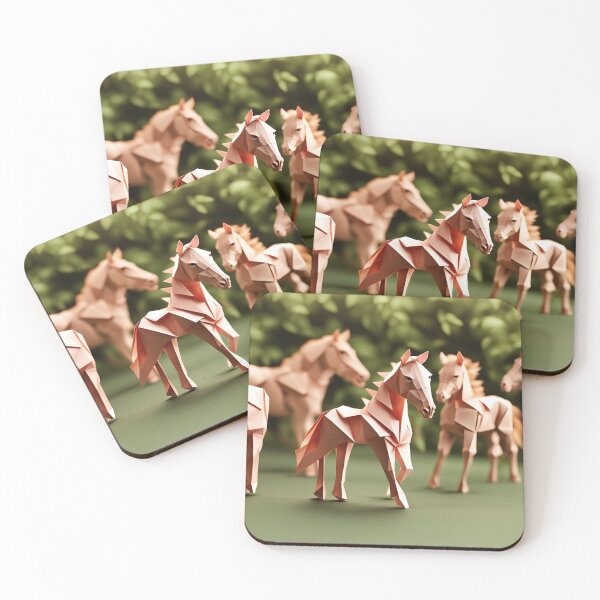Item preview, Origami Art - Equine Symphony: Majestic Horses Roaming Free in the Meadow designed and sold by ArtfulFolds.