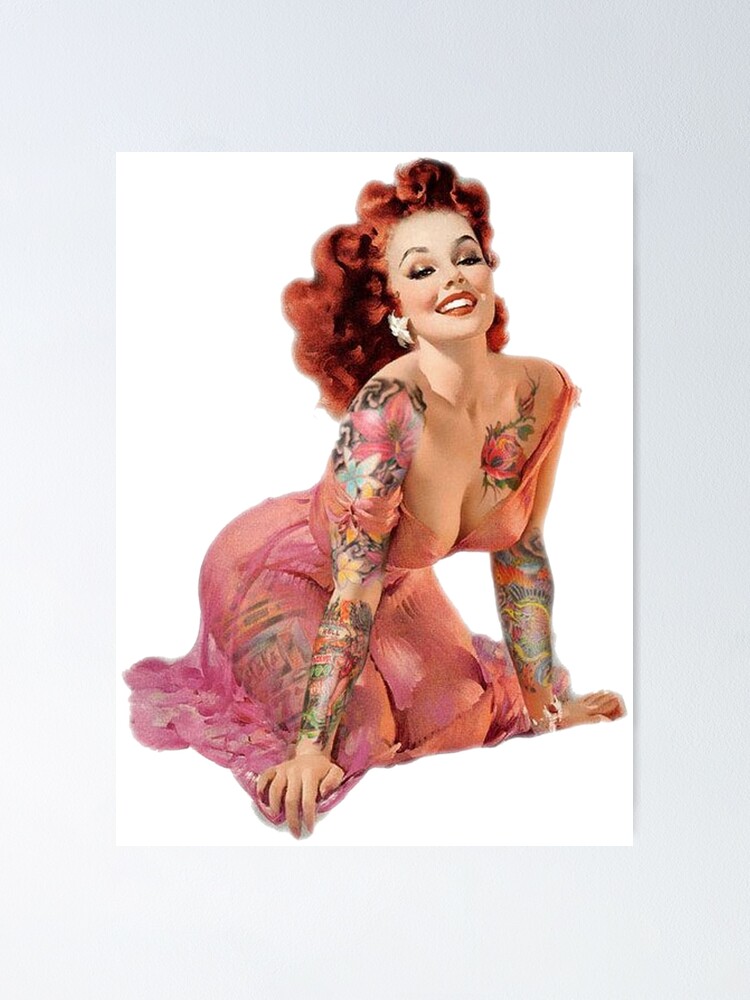 Tattoo Pin Up Girl Poster By nny Redbubble