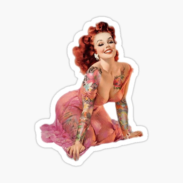 Tattoo Pin-Up Girl Sticker