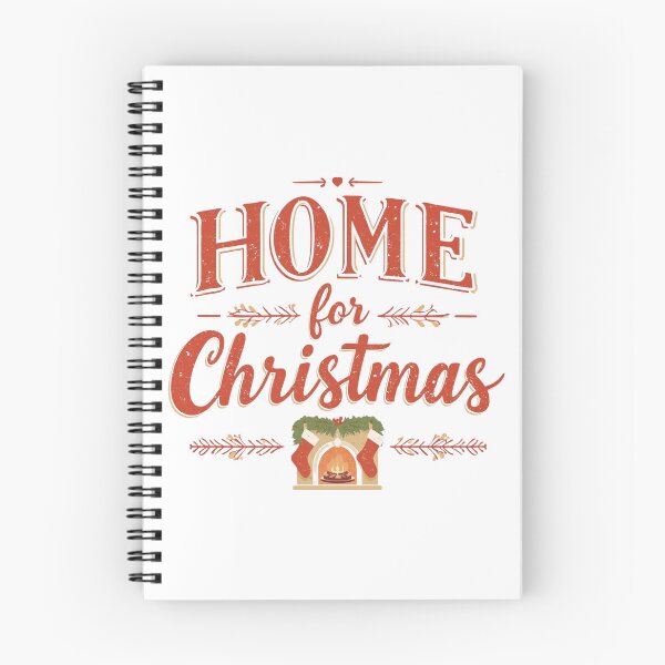 Item preview, Home for Christmas Cozy Fireplace Holiday Typography Design designed and sold by phiawdesign9.