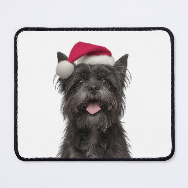 Item preview, Cute Affenpinscher dog Christmas Art — Affenpinscher dog Wearing Santa Hat designed and sold by LazyOwlStore.