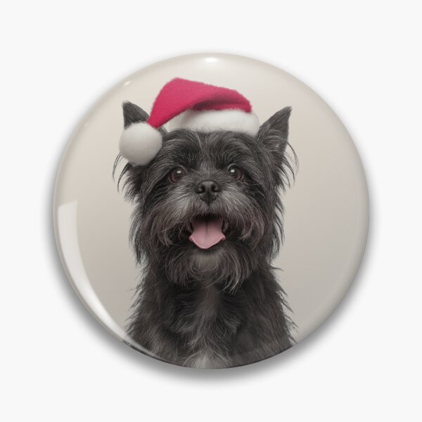 Item preview, Cute Affenpinscher dog Christmas Art — Affenpinscher dog Wearing Santa Hat designed and sold by LazyOwlStore.