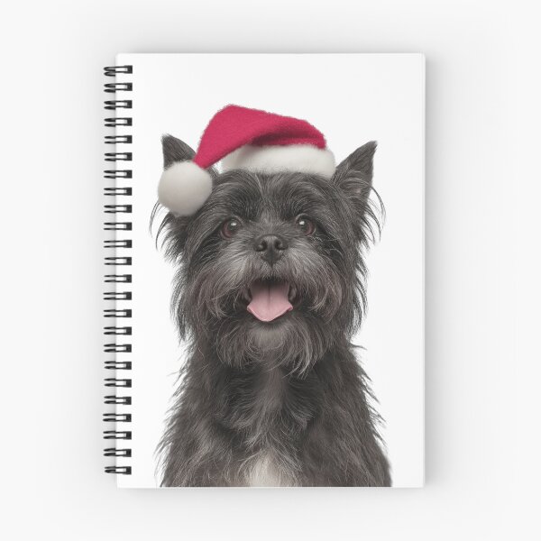 Item preview, Cute Affenpinscher dog Christmas Art — Affenpinscher dog Wearing Santa Hat designed and sold by LazyOwlStore.