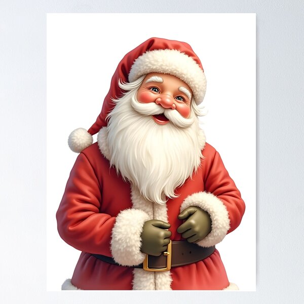 Item preview, Smiling and Joyful Santa Claus designed and sold by Arnowar.
