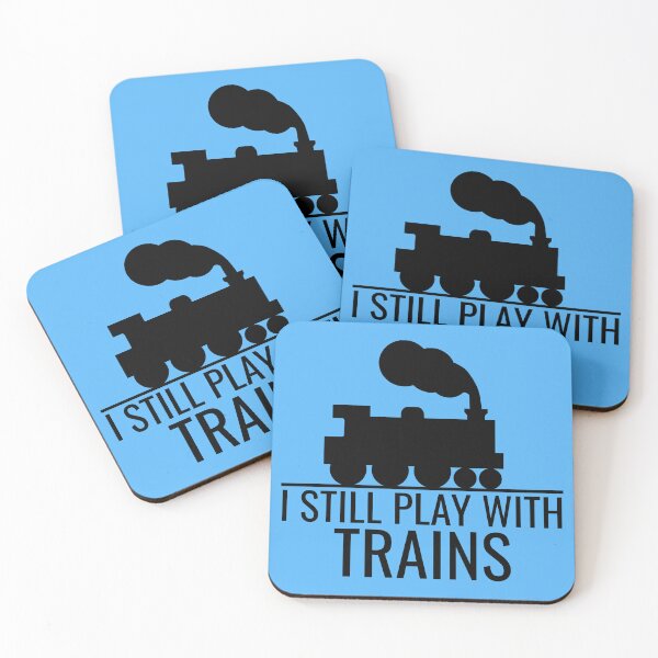 Artikelvorschau, Ich spiele immer noch mit Zügen, lustiger Zug, Eisenbahnenthusiast, Eisenbahnfan, Zugliebhaber-Design entworfen und verkauft von DesignHouse07.