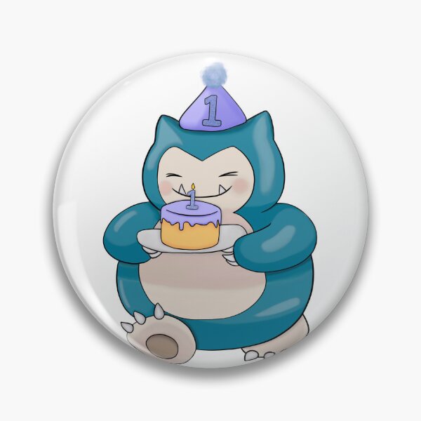 Item preview, 1st Birthday Snorlax With Cake designed and sold by DreamDesigns25.