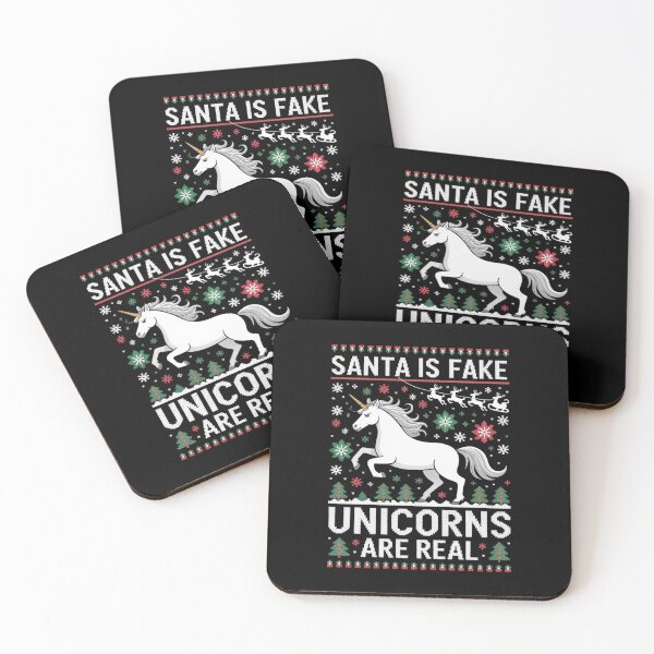 Item preview, Santa Is Fake Unicorns Are Real Cute Ugly Christmas  designed and sold by THagBlue.