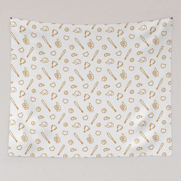 Item preview, Baseball Theme, Fan Pattern. Yellow/Gold designed and sold by ClearAndHappy.