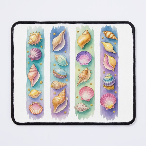 Item preview, Colorful Seashell Collection Watercolor Illustration designed and sold by ArtfulWeave.