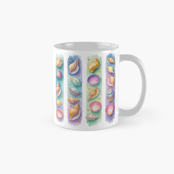 Item preview, Colorful Seashell Collection Watercolor Illustration  designed and sold by ArtfulWeave.