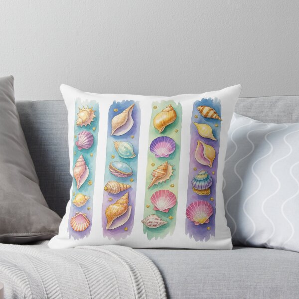 Item preview, Colorful Seashell Collection Watercolor Illustration designed and sold by ArtfulWeave.