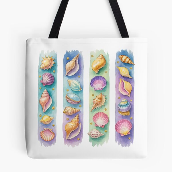 Item preview, Colorful Seashell Collection Watercolor Illustration  designed and sold by ArtfulWeave.