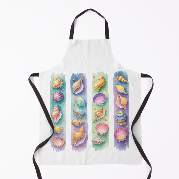 Item preview, Colorful Seashell Collection Watercolor Illustration  designed and sold by ArtfulWeave.