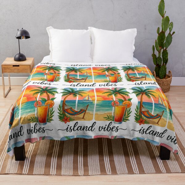 Item preview, Island Vibes Tropical Sunset Illustration designed and sold by ArtfulWeave.