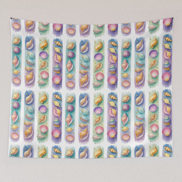 Item preview, Colorful Seashell Collection Watercolor Illustration  designed and sold by ArtfulWeave.