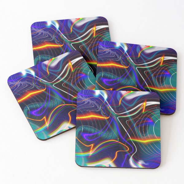 Item preview, Blue and orange Colourful liquid neon design designed and sold by Katy  Rachel.