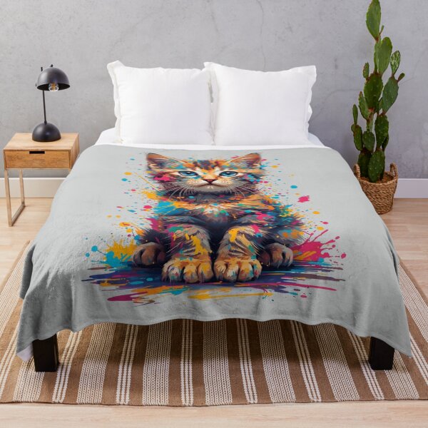 Item preview, Color Splash Kitten – Vibrant Artistic Cat Portrait designed and sold by Lumive.