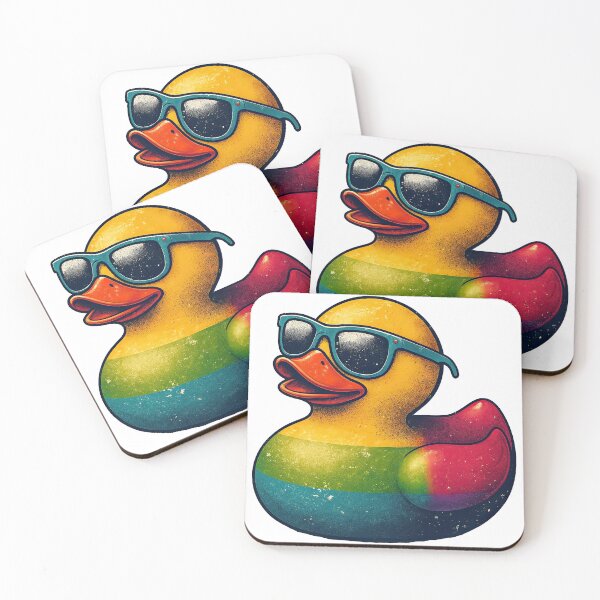Item preview, Cool Rubber Duck with Sunglasses Retro Design  designed and sold by ArtfulWeave.