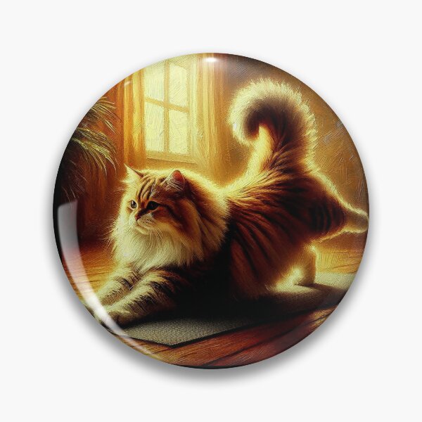 Item preview, "Zen Cat Stretch – Cozy Feline Yoga Moment" designed and sold by Dogandesighn.