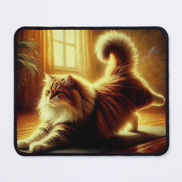 Item preview, "Zen Cat Stretch – Cozy Feline Yoga Moment" designed and sold by Dogandesighn.