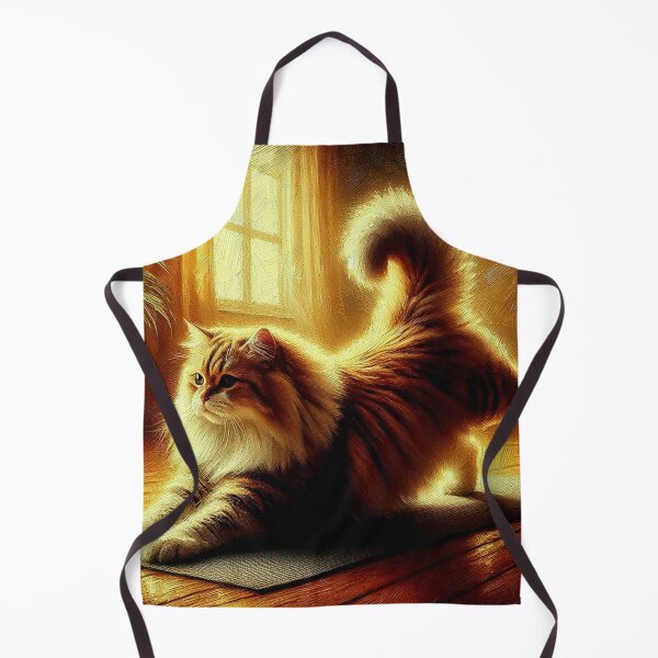 Item preview, "Zen Cat Stretch – Cozy Feline Yoga Moment" designed and sold by Dogandesighn.