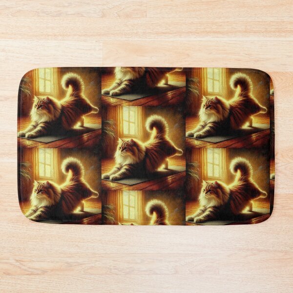 Item preview, "Zen Cat Stretch – Cozy Feline Yoga Moment" designed and sold by Dogandesighn.