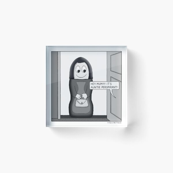 Item preview, Auntie Perspirant comes to visit designed and sold by Inklings cartoons.