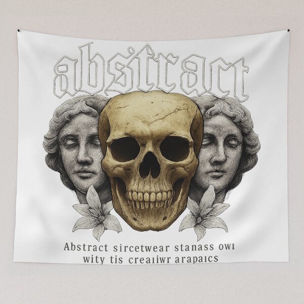 Item preview, Abstract Skull Angels - Classical Art Gothic Baroque Renaissance Memento Mori Tee designed and sold by FUIRY .