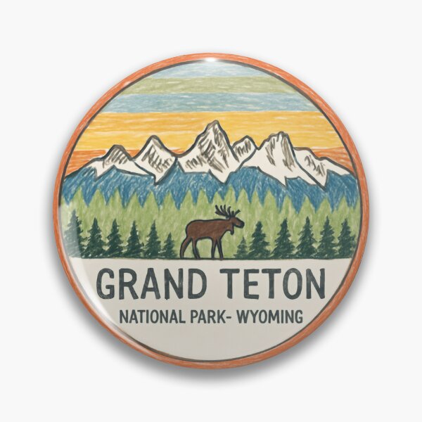 Item preview, Grand Teton National Park Alpine Glow Mountain Run designed and sold by JonesFlora2025.