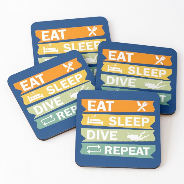 Item preview, Eat Sleep Dive Repeat. Funny Diving Quote. Scuba Diving. Scuba Diver Gift. designed and sold by DesignHouse07.