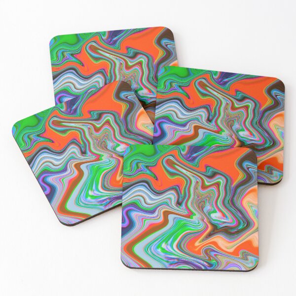 Item preview, Orange and green Colourful liquid neon design designed and sold by Katy  Rachel.