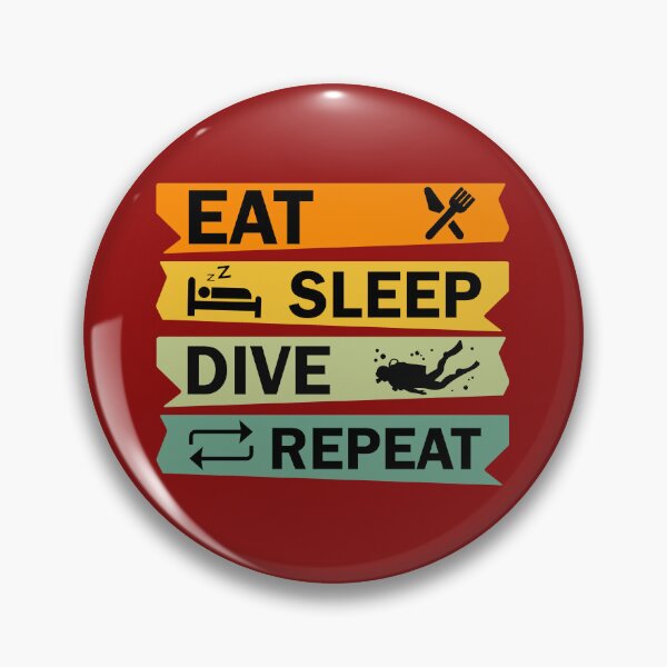 Item preview, Eat Sleep Dive Repeat. Funny Diving Quote. Scuba Diving. Scuba Diver. designed and sold by DesignHouse07.