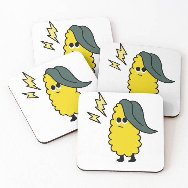 Item preview, Cute Cool Corn with Lightning Bolts | Funny Kawaii Vegetable Design designed and sold by mariekawaii.
