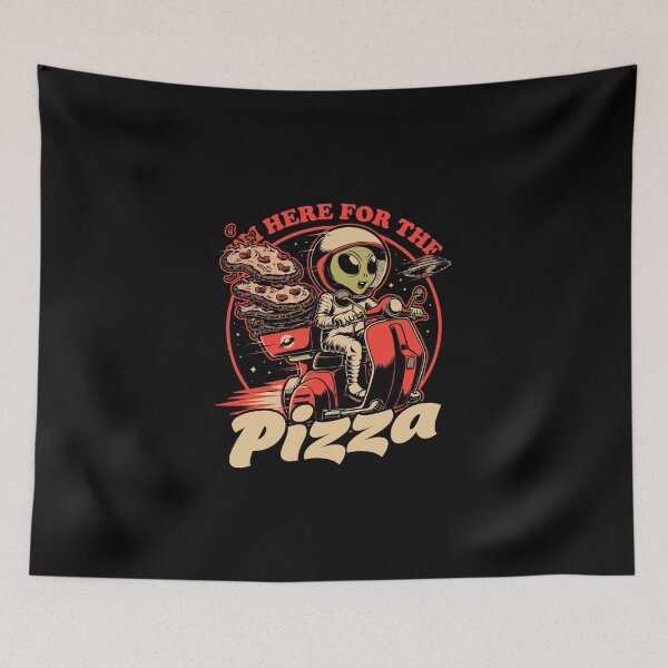 Item preview, Space Pizza Delivery - Vintage Extraterrestrial Pizza designed and sold by Studio Mootant.