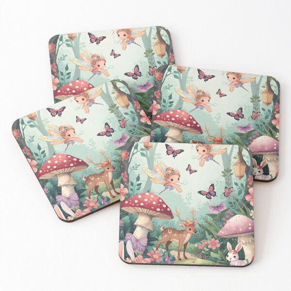 Item preview, Enchanted Fairy Garden Forest with Deer and Woodland Creatures designed and sold by MoonlitDoodles1.