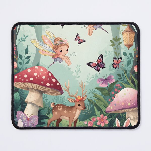 Item preview, Enchanted Fairy Garden Forest with Deer and Woodland Creatures designed and sold by MoonlitDoodles1.