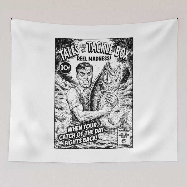 Item preview, Funny Fishing Dad Comic Tales From The Tackle Box Fisherman designed and sold by GrandeDuc.