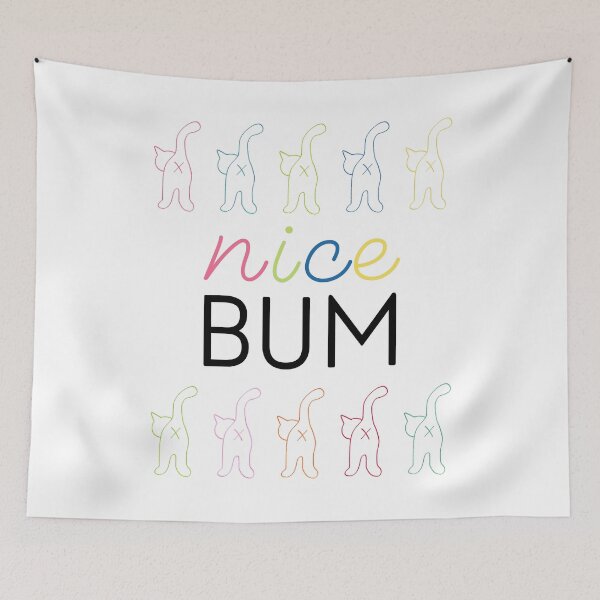 Item preview, Nice Bum Funny Cat Butt Art designed and sold by SaltedBeachPaperie.