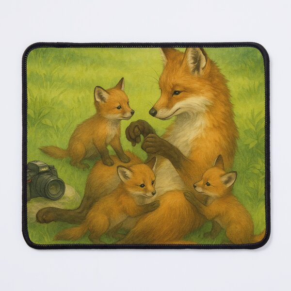 Item preview, Mama Fox Playing with Babies designed and sold by thehaywirehoney.